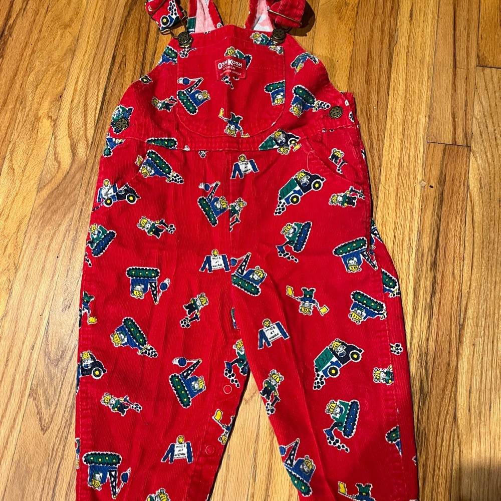 Vintage OshKosh B'gosh Red Kids Overalls